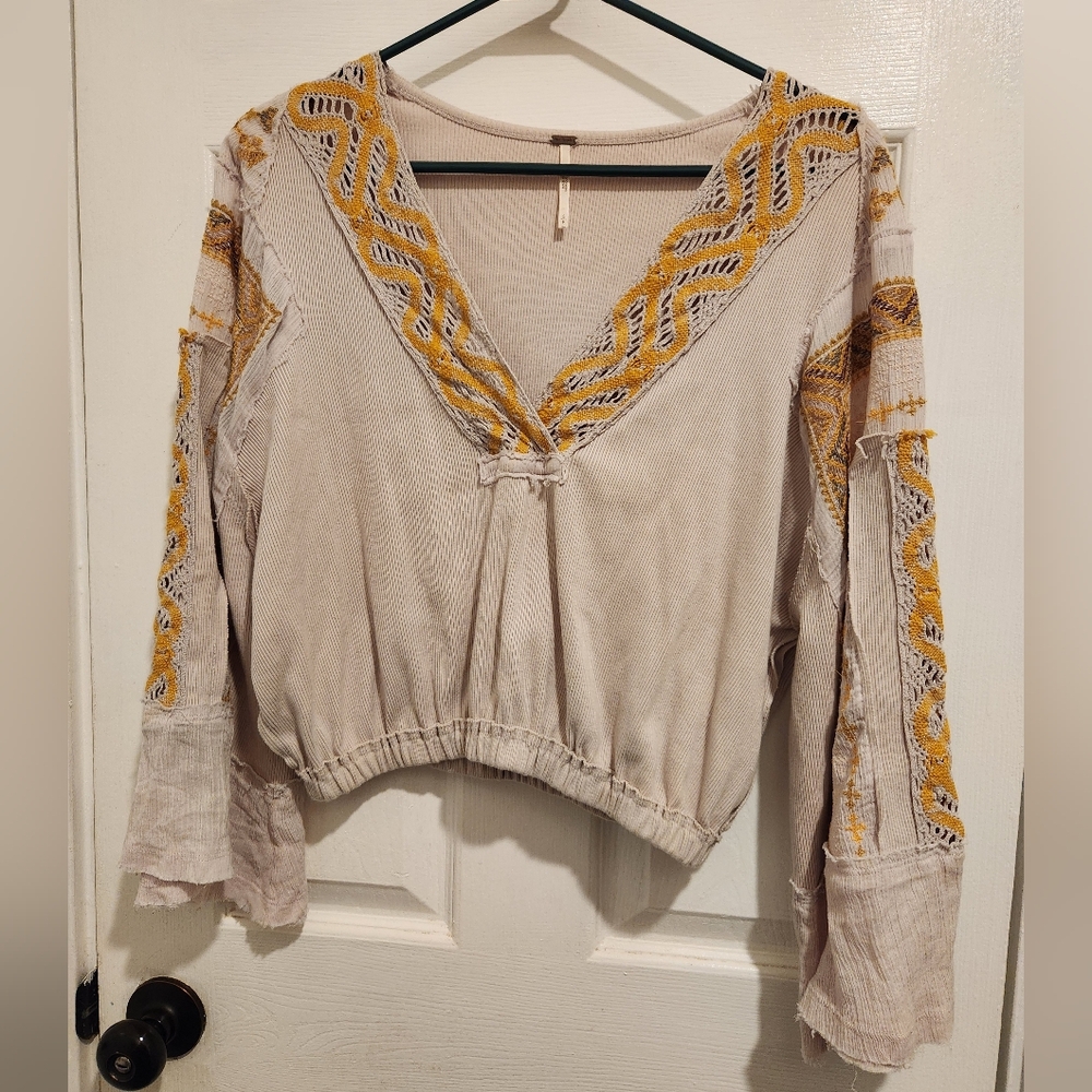 Free People Cropped Shirt